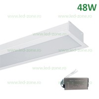 ILUMINAT DE SIGURANTA CU LED - Reduceri Corp Iluminat LED 48W 120cm Incastrabil Liniar EL-S77 Alb Emergenta Promotie